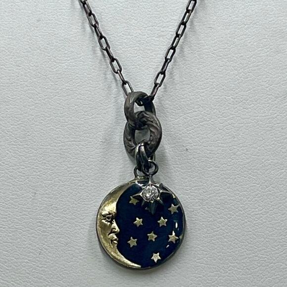 Catherine Popesco La‎ Vie Parisienne Blue Moon & Stars Crystal Necklace - Picture 12 of 12